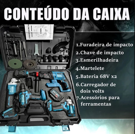 Multi Ferramentas 4 em 1 Com 2 Bateria Bivolt